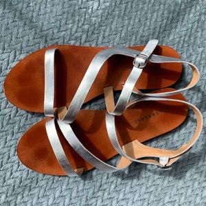 Lucky Brand Strappy Silver Sandals